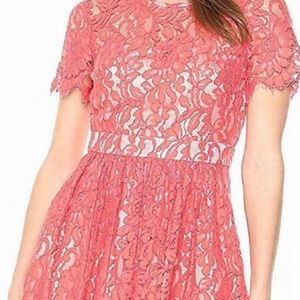 Eliza J size 12 Fit and Flare coral dress NWT